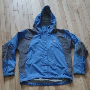 The North Face Women's Blue and Gray Raincoat